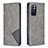 Leather Case Stands Flip Cover Holder B07F for Xiaomi Redmi Note 11S 5G Gray