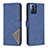 Leather Case Stands Flip Cover Holder B08F for Motorola Moto G Power (2022) Blue