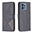 Leather Case Stands Flip Cover Holder B08F for Motorola Moto X40 5G Black