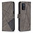 Leather Case Stands Flip Cover Holder B08F for OnePlus Nord N200 5G Gray
