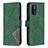 Leather Case Stands Flip Cover Holder B08F for OnePlus Nord N200 5G Green