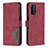 Leather Case Stands Flip Cover Holder B08F for OnePlus Nord N200 5G Red