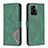 Leather Case Stands Flip Cover Holder B08F for Oppo A56S 5G Green