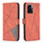 Leather Case Stands Flip Cover Holder B08F for Oppo A56S 5G Orange