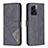 Leather Case Stands Flip Cover Holder B08F for Oppo A57 5G Black