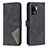 Leather Case Stands Flip Cover Holder B08F for Oppo A94 4G Black