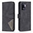 Leather Case Stands Flip Cover Holder B08F for Oppo F19 Pro Black