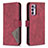 Leather Case Stands Flip Cover Holder B08F for Oppo Reno6 5G Red