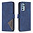 Leather Case Stands Flip Cover Holder B08F for Oppo Reno6 Pro 5G India Blue