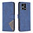 Leather Case Stands Flip Cover Holder B08F for Oppo Reno7 4G Blue