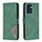 Leather Case Stands Flip Cover Holder B08F for Oppo Reno7 5G Green