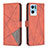 Leather Case Stands Flip Cover Holder B08F for Oppo Reno7 Pro 5G Orange