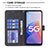 Leather Case Stands Flip Cover Holder B08F for Oppo Reno8 Lite 5G