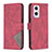 Leather Case Stands Flip Cover Holder B08F for Oppo Reno8 Lite 5G Red