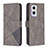 Leather Case Stands Flip Cover Holder B08F for Oppo Reno8 Z 5G Gray