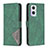 Leather Case Stands Flip Cover Holder B08F for Oppo Reno8 Z 5G Green