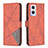 Leather Case Stands Flip Cover Holder B08F for Oppo Reno8 Z 5G Orange