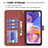 Leather Case Stands Flip Cover Holder B08F for Samsung Galaxy A23 5G