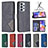 Leather Case Stands Flip Cover Holder B08F for Samsung Galaxy A23 5G