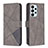 Leather Case Stands Flip Cover Holder B08F for Samsung Galaxy A23 5G Gray