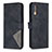 Leather Case Stands Flip Cover Holder B08F for Samsung Galaxy A70 Black