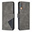 Leather Case Stands Flip Cover Holder B08F for Samsung Galaxy A70 Gray