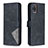 Leather Case Stands Flip Cover Holder B08F for Samsung Galaxy A81 Black