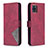 Leather Case Stands Flip Cover Holder B08F for Samsung Galaxy A81 Red