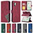 Leather Case Stands Flip Cover Holder B08F for Samsung Galaxy Note 10 Plus 5G