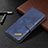 Leather Case Stands Flip Cover Holder B08F for Samsung Galaxy S21 5G Blue
