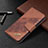 Leather Case Stands Flip Cover Holder B08F for Samsung Galaxy S21 5G Brown