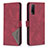 Leather Case Stands Flip Cover Holder B08F for Vivo Y11s Red