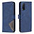 Leather Case Stands Flip Cover Holder B08F for Vivo Y12s Blue