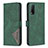 Leather Case Stands Flip Cover Holder B08F for Vivo Y12s Green