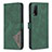 Leather Case Stands Flip Cover Holder B08F for Vivo Y20 Green