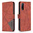 Leather Case Stands Flip Cover Holder B08F for Vivo Y20s Orange