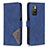 Leather Case Stands Flip Cover Holder B08F for Xiaomi Redmi 10 (2022) Blue