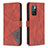 Leather Case Stands Flip Cover Holder B08F for Xiaomi Redmi 10 (2022) Orange