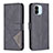 Leather Case Stands Flip Cover Holder B08F for Xiaomi Redmi A1 Black