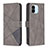 Leather Case Stands Flip Cover Holder B08F for Xiaomi Redmi A1 Gray