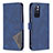 Leather Case Stands Flip Cover Holder B08F for Xiaomi Redmi Note 11S 5G Blue