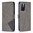 Leather Case Stands Flip Cover Holder B08F for Xiaomi Redmi Note 11S 5G Gray