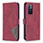 Leather Case Stands Flip Cover Holder B08F for Xiaomi Redmi Note 11S 5G Red