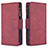 Leather Case Stands Flip Cover Holder B09F for Samsung Galaxy A51 4G Red