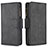 Leather Case Stands Flip Cover Holder B09F for Samsung Galaxy M40S Black