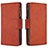 Leather Case Stands Flip Cover Holder B09F for Samsung Galaxy S20 Brown