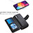 Leather Case Stands Flip Cover Holder B10F for Samsung Galaxy A50