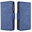 Leather Case Stands Flip Cover Holder B10F for Samsung Galaxy A52 5G Blue