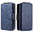 Leather Case Stands Flip Cover Holder B10F for Samsung Galaxy S20 Blue