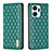 Leather Case Stands Flip Cover Holder B11F for Huawei Honor X7a Green
